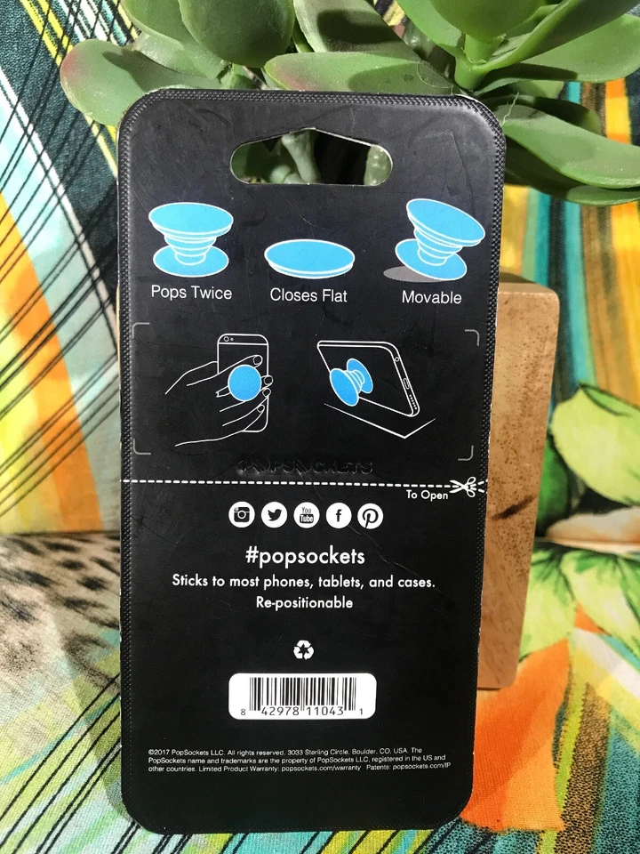 PopSockets Expanding Stand & Grip Phone Palm Hand Holder - Image 3 of 4