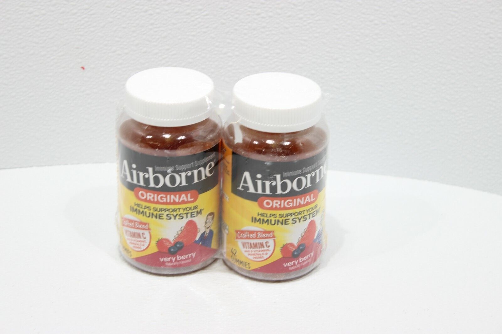 2 Airborne Original Very Berry (42 Gummies per bottle) ~EXP: 5/22