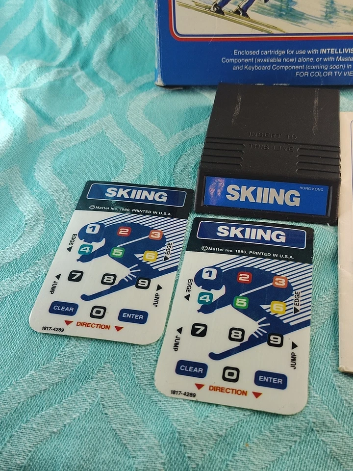 Skiing Intellivision Mattel 1980 Complete In Box W/ Inlays & Manual Playbook - Image 3 of 4