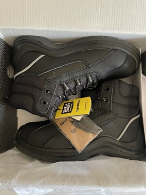 Men Work Boot Safety Jogger Industrial HI Top Elevate 81 Black Steel Toe