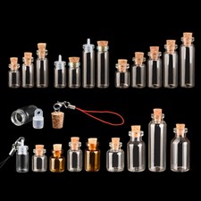 4pcs 1 5ml Mini Cork Stopper Glass Vial Jars Containers Drift Wishing Bottle