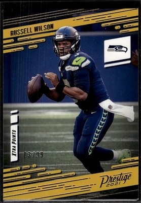 2021 Panini Prestige Xtra Points Gold #197 Russell Wilson Seattle Seahawks /99