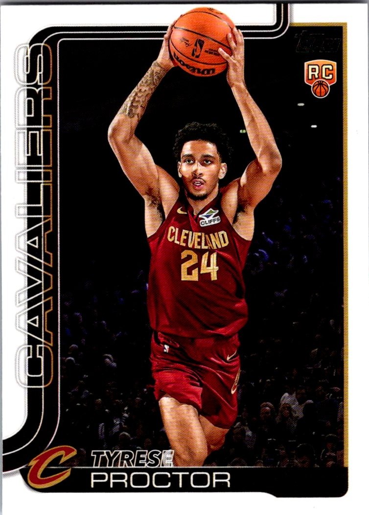 2025-26 Topps Basketball - Tyrese Proctor - #250 Base Rookie Card - Cavaliers