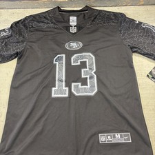 Brock Purdy SF 49ers 13 Black Jersey M Over Size On Field Salute To Service Nike