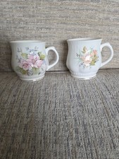 2 X Ashley Staffordshire Tea Coffee Mugs Fine Bone China England 