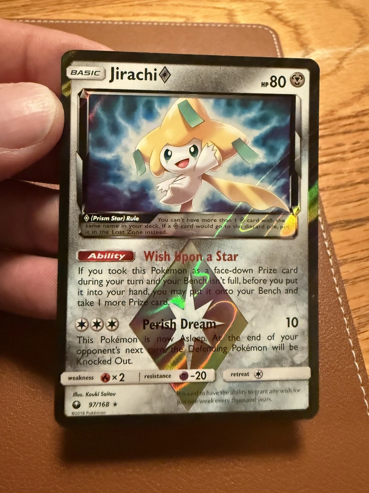 Pokemon Card Celestial Storm Jirachi ◇ 97/168 Rare Prism Star Holo