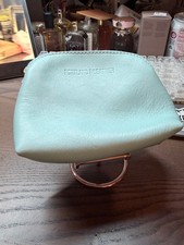 Portland Leather Small Pouch Cosmetic Bag - Optical Blue