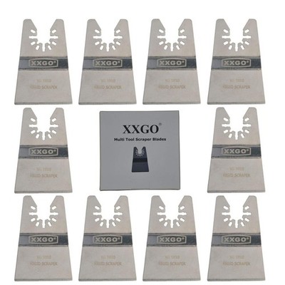 XXGO 10 Pcs Universal 2 Inch Multi Tool Scraper Blade - 10 Pcs, Silver 