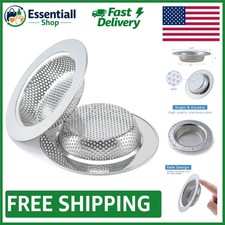2-Pcs Rustproof Stainless Steel Kitchen Sink Strainer - Safe Double-Layer Design