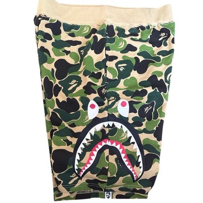 BAPE Shark Camo Sweat Shorts Men's Size 2XL Green A Bathing Ape