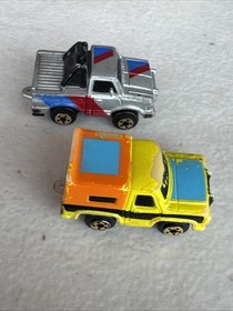 Lot Of 4 Vintage Micro Machines Galoob 70s Van Pickup Truck 1988