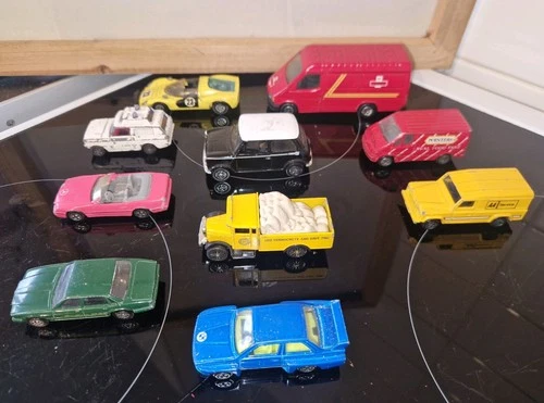 10 Vintage Corgi Diecast Metal Toy Collectable Cars Trucks Vans Bundle Joblot