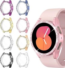 8Pack Soft TPU Case for Galaxy Watch 4  5 40mm Bling Rhinestones Bumper