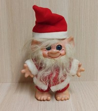 Vintage Troll Doll Santa Claus Coin Bank Figurine 7"