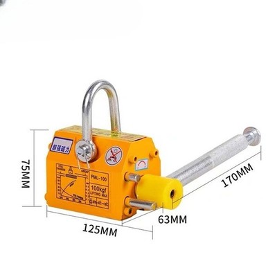 100/200Kg Strong Magnetic Crane Labor-Saving Design Permanent Magnet Sucker 