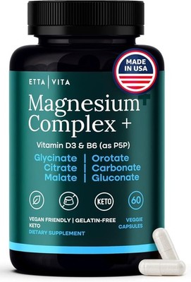 Magnesium Complex (7-in-1) 500mg with D3 & B6 P5P - Multi-Form Blend.  Exp-01/28
