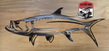 Tarpon 36" metal wall art plasma cut home decor Inshore Fish Silver King