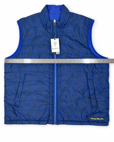 Robert Graham Men's XXL Reversible Blue and Paisley Puffer Vest NWT image 4