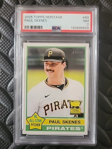 2025 Topps Heritage - Paul Skenes #60 PSA 7