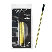 Garland Universal #1 Cross Compatible Ballpoint Pen Refill, USA Made, Black