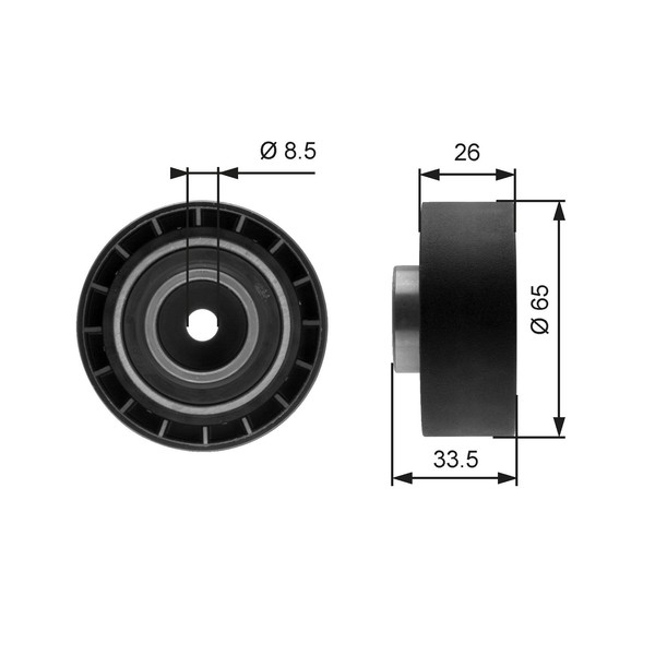 Spannrolle Keilrippenriemen Drivealign™ Gates T39057 FüR MG Rover TF RD 400 45 1-image
