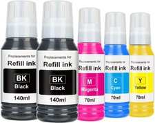 for Epson 502 Ink Refill Bottles Work with ET-2850 ET-3850 ET-4850 ET-15000 E...