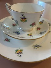 Bone China Crown Staffordshire England Tea Cup Saucer And Plate