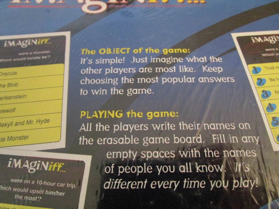 Imaginiff Juego de Mesa Nuevo Precintado 1998 Buffalo Games Edad 12+ Juego de Fiesta Foto 4 de 4