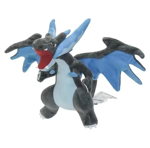 New Mega Charizard X Plush Soft Toy Doll Stuffed Animal Teddy 9" - Picture 1 of 4