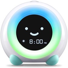 Children's Sleep Trainer Alarm Clock with Night Light Sound Machine and OK to