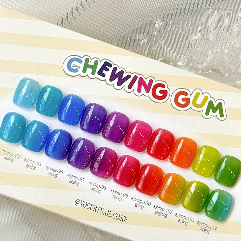 Yogurt Nail Chewing Gum Syrup Gel 10 Colors Set 8ml Korean Gel Nail Polish NEW
Opens in a new window