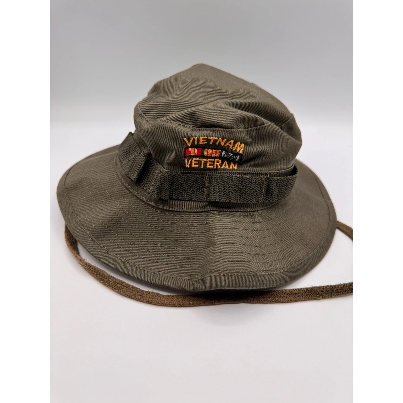 Vietnam Veteran Boonie Hat Olive Drab Green Sun Type II Ripstop Size 7 1/4