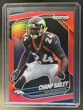 2025 Panini Prizm Black Champ Bailey Red #/299 Broncos