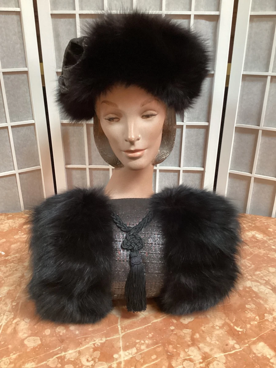 Vintage Evans Chicago Fox Fur Cossack Hat Pluff Slouchy Beret Winter Mob Wife Mink Fur Black Beret Hat Evans Chicago Women Vintage | eBay main image 4