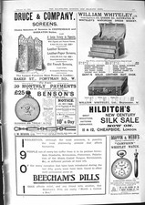 Antique Old Print 1901 Druce William Whiteley Bensons Hilditch Beechams Pills