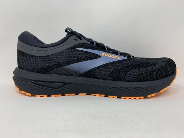 Men's Brooks Revel 7, Black/Country Blue/Orange, 10.5 D Medium US