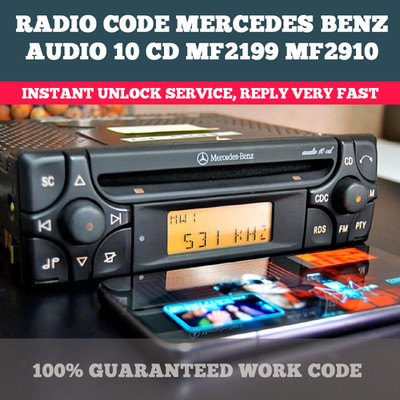 Radio Code For MERCEDES BENZ AUDIO 10 CD MF2199 MF2910 Radio Unlock Code Pin