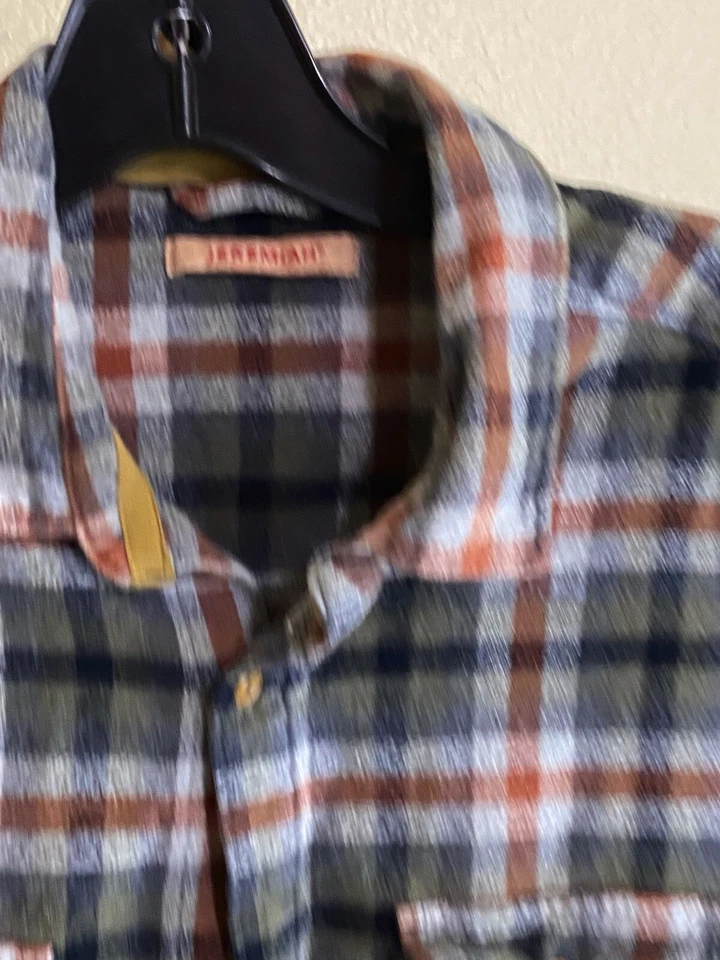Jeremiah Flanel Plaid LONG SLEEVE SHIRT Medium M 15.5 x 33/34 - Image 3 of 4