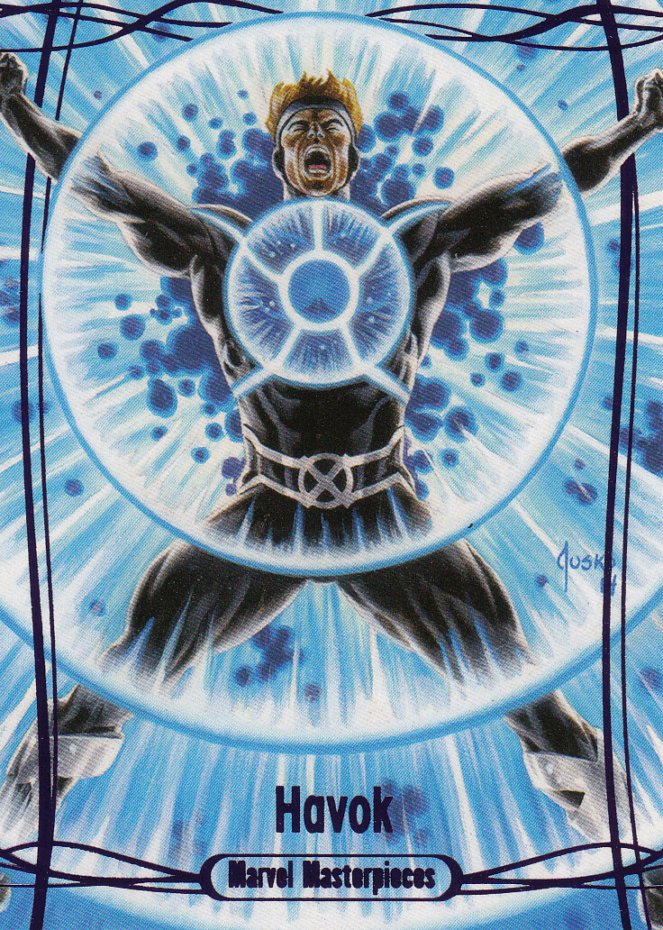 2016 Marvel Masterpieces PURPLE #42 HAVOK 135/199 Single Combo Ship NM/M😍😍*