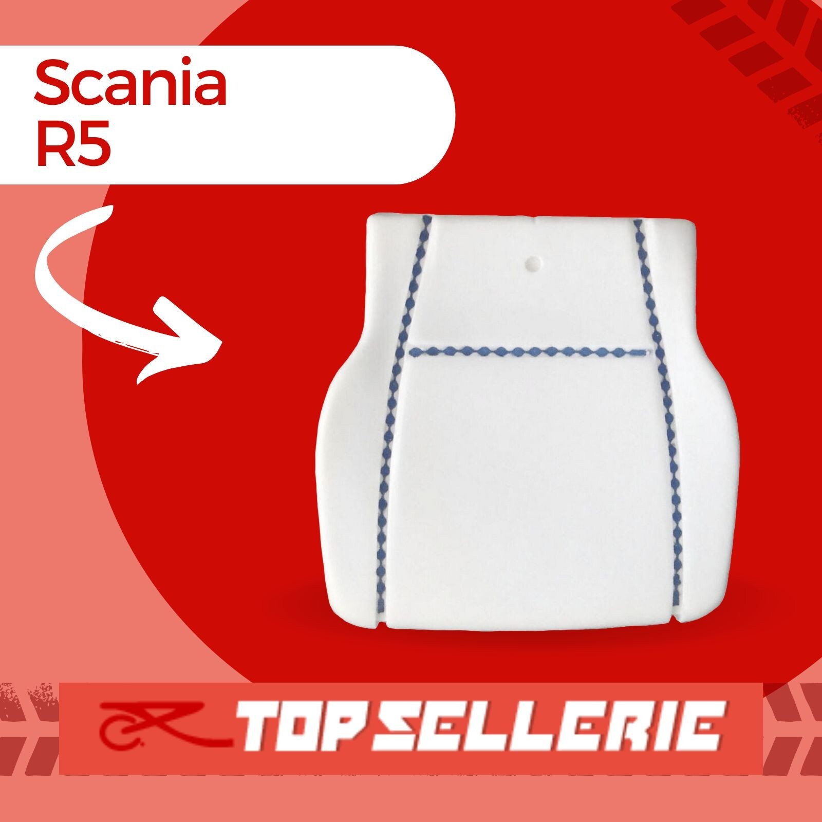 Mousse siège Scania R5 pour réparer un fauteuil de camion usé