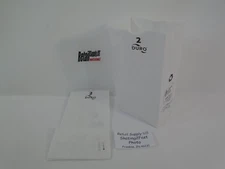 Qty 100 #2 White Paper Kraft Snack Lunch Grocery Merchandise Retail Bags