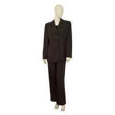 Emporio Armani Woolen Black  Dots Blazer Jacket Pants Trousers Suit Set size 48