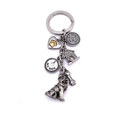Silver Dog Keychain
