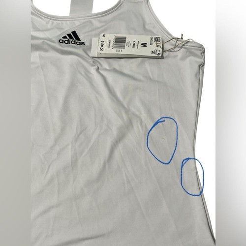 Adidas Y Tennis Tank top Aeroready athletic white black size medium - Picture 4 of 10