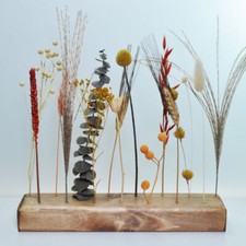 Palm and Spear Autumn Dried Flower Bar Display Home Decor Orange/Yellow 30cm