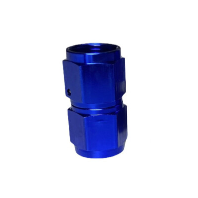 8AN AN8 Female to AN-8 Female Straight Swivel Fuel Oil Gas Line Fitting Blue