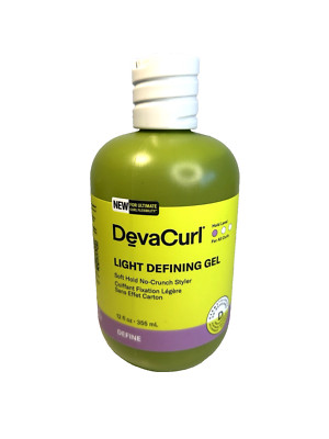 DevaCurl LIGHT DEFINING GEL Soft Hold Non-Crunchy Styling Gel 12oz NEW Deva Curl