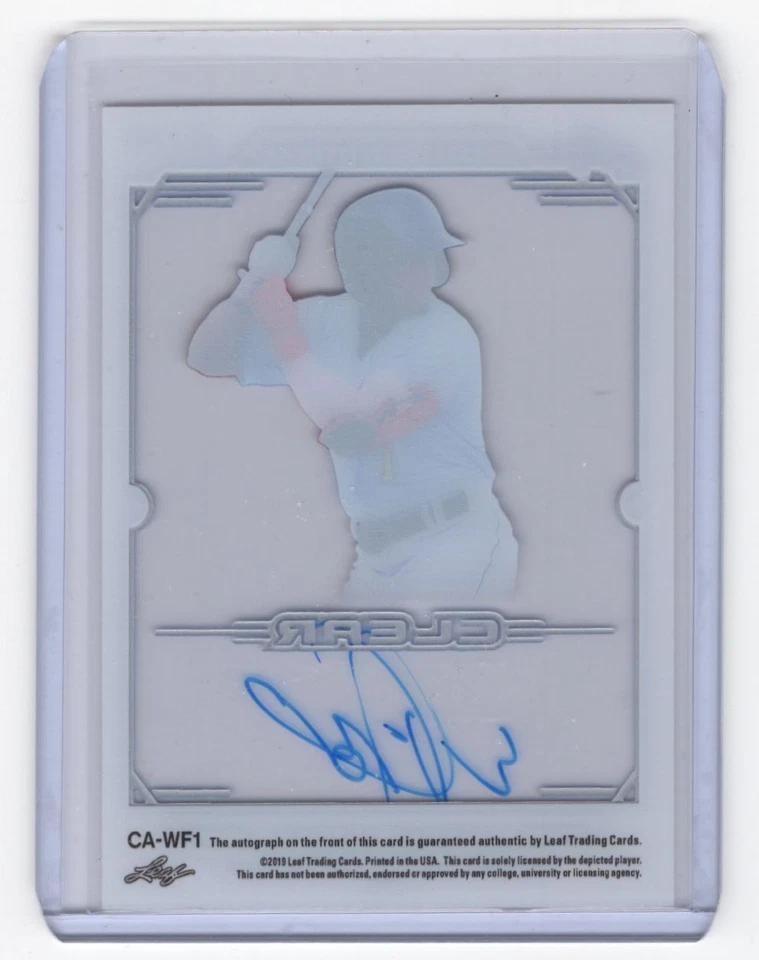 2019 Leaf Trinity Clear Blue Wander Franco On Card RC Auto 32/45 Tampa Bay Rays - Image 2 of 2