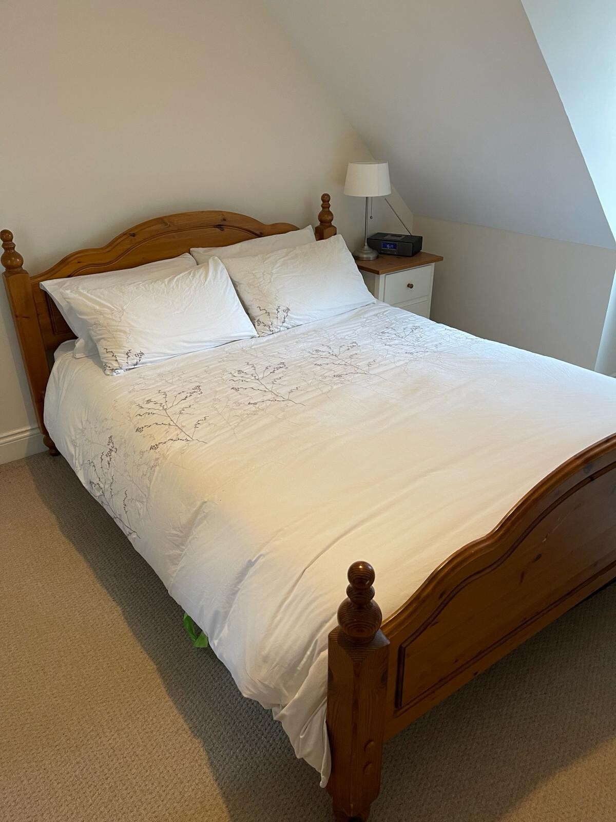 King Size Wooden Double Bed & Mattress eBay