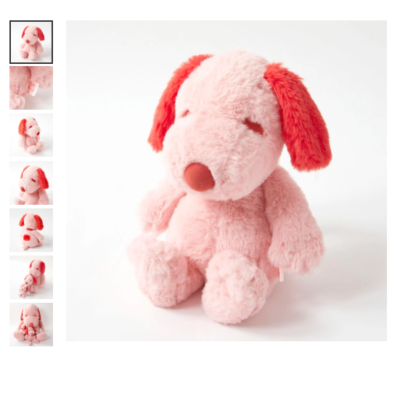 PEANUTS HOTEL KOBE limited, Snoopy Plush Doll Pink M size ROOM 64
